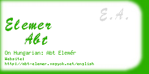 elemer abt business card